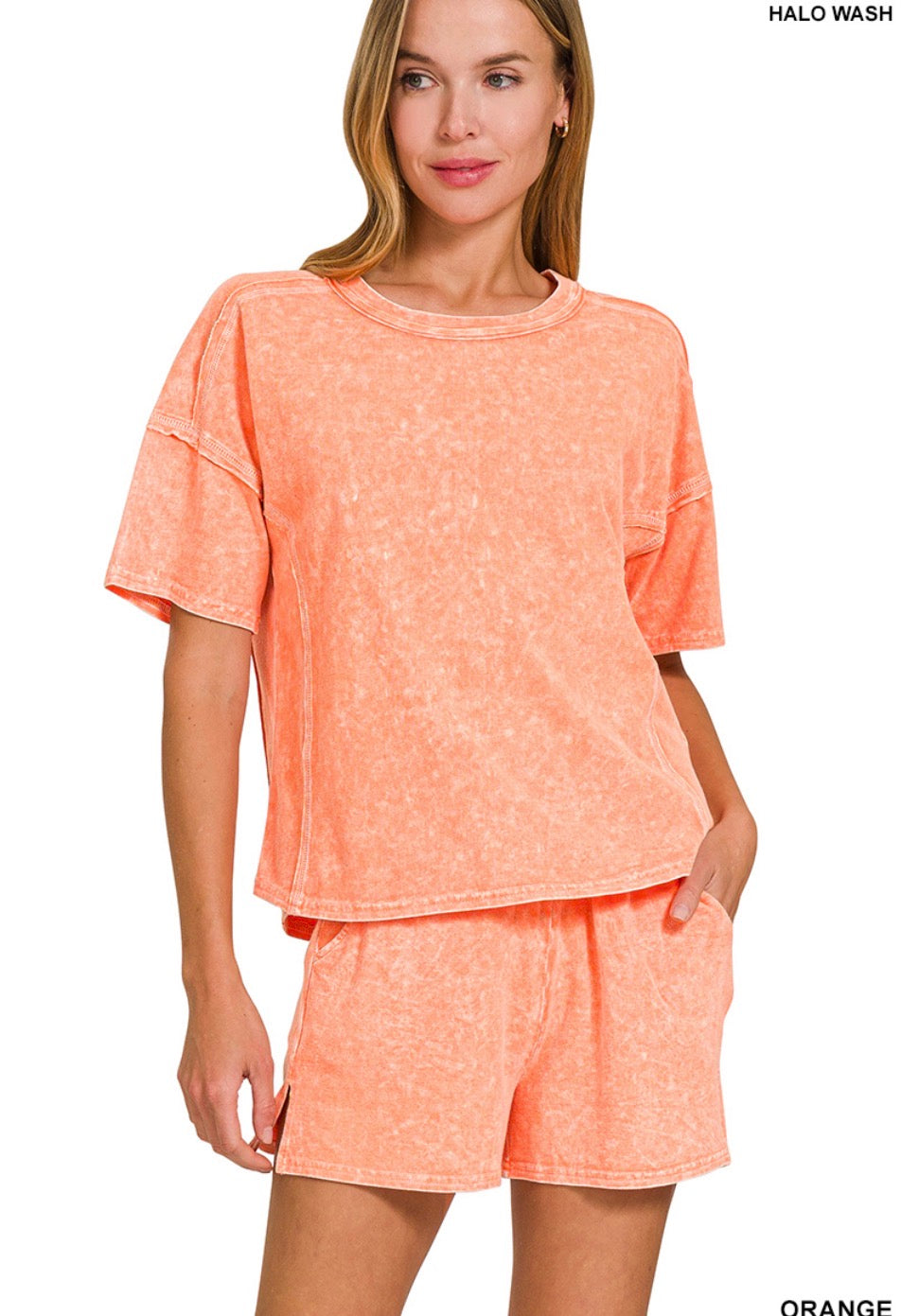 Zenana Short Set - Orange