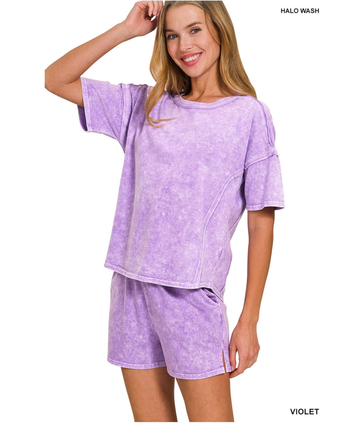 Zenana Short Set - Violet